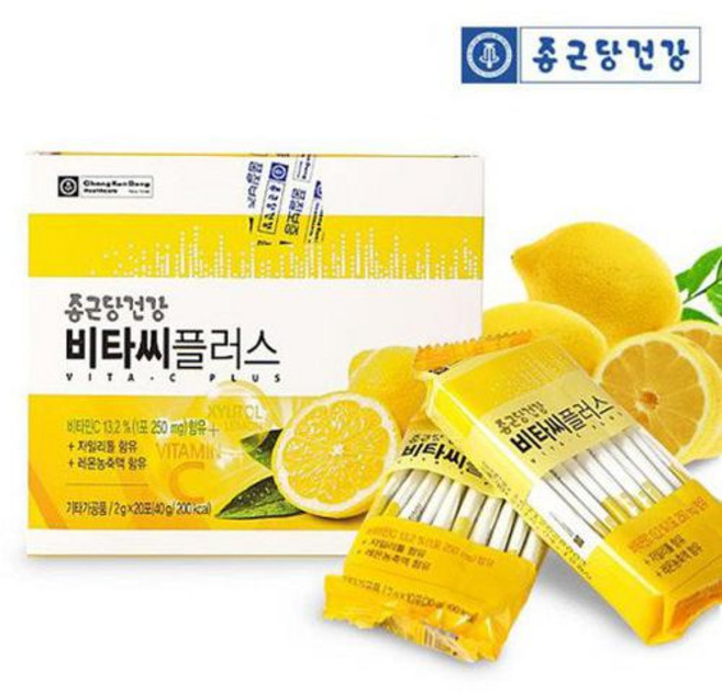 종근당 종근당건강 비타씨플러스 비타민분말 비타민c가루 레몬농축액 2gx200포, 1개