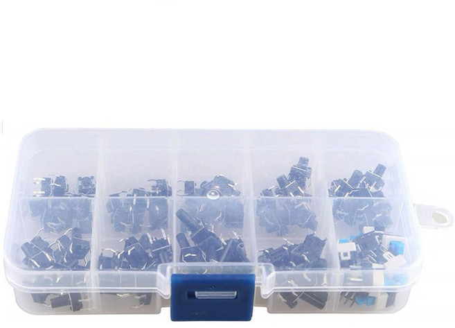 푸쉬버튼 택트스위치 100pcs 세트, 1개