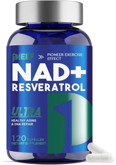 Nicotinamide Adenine Dinucleotide Supplement 1500mg with Resveratrol 120 Capsules NMN Alternative, Nicotinamide Adenine Dinucleot