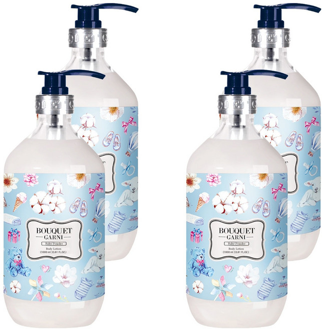 BOUQUET GARNI 優雅香水身體乳 嬰兒爽身粉香, 1L, 4瓶