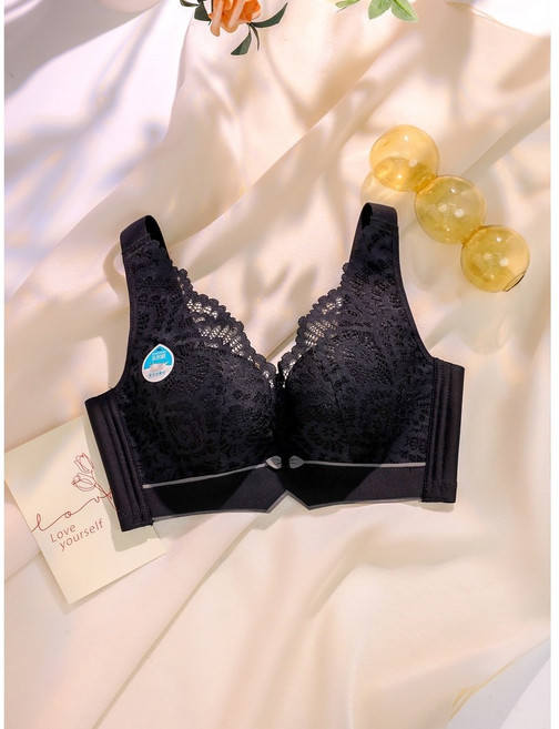 신제품 라텍스 얇은 무자기 속옷 조끼식 큰 가슴 작은 모으기 수유 조정형 무강철 코일 브래지어