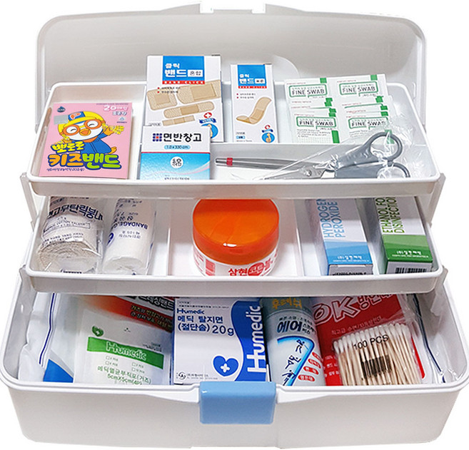 비즈팜 한국산 구급함세트(구급함 대형케이스+ 구급용품 20종), 1개