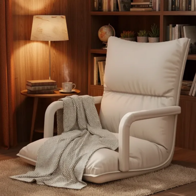 글로리존 슬림 방수 6단 각도조절 빈백 좌식 쇼파, 베이지, 1개