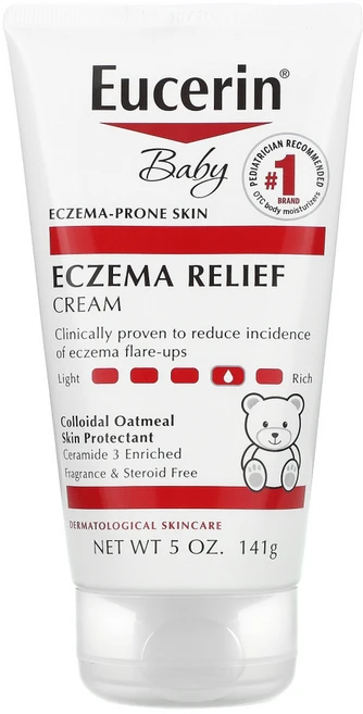 Eucerin 아기용 피부 완화 크림 141g(5oz) 2팩, 1개 - 쿠팡