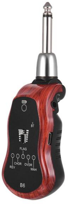 B6 미니 앰프 기타 헤드폰 이펙터 블루투스 충전식 일렉트릭 이어폰 수신기 5 가지 효과, 1개