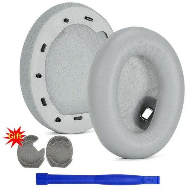 소니 WH-1000XM4 헤드폰 교체용 이어 패드 쿠션 소프트 메모리 폼 1000 XM4 1000XM4 이어패드, 1 Pair (2 Pcs), [02] WH-1000XM4 Grey, 2) WH1000XM4 Grey  1 Pair 2 Pc, 1개