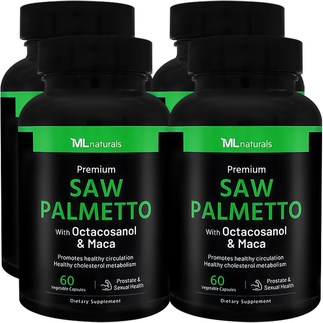 [미국빠른직구] 마이라이프 내추럴스 프리미엄 쏘팔메토 옥타코사놀 & 마카 60정 4병, 4개 - 쿠팡
