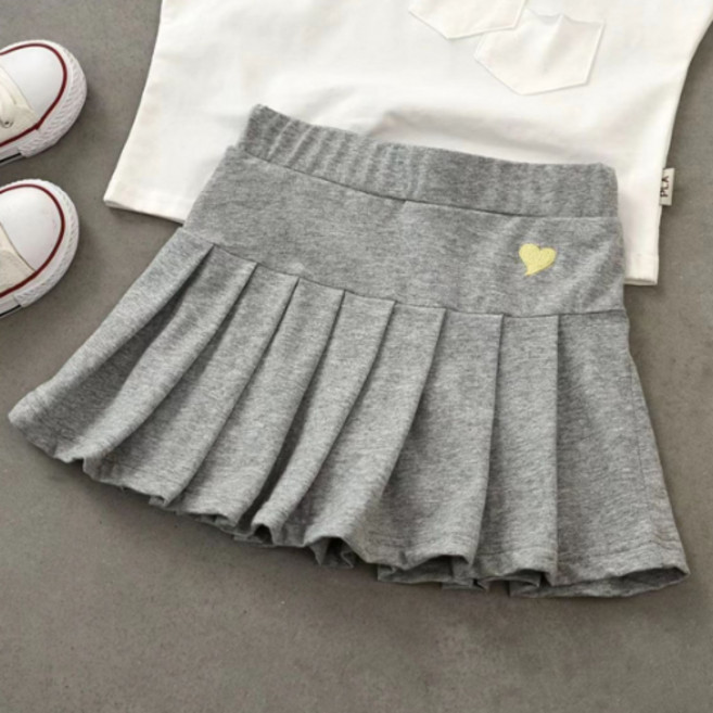 여아 롱스커트 주름 캉캉 스트라이프 치마 유아동 여름 데일리룩 러블리