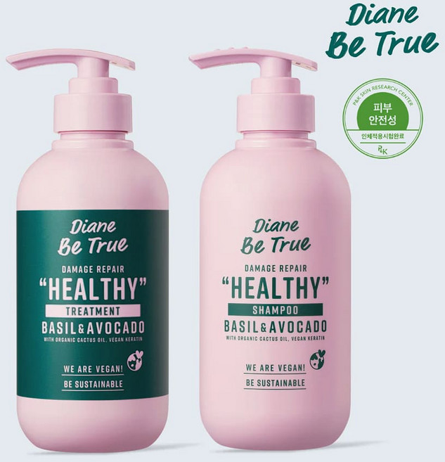 다이안 비트루 데미지 리페어 헬시 샴푸 400ml 1개+트리트먼트 400ml 1개, 1세트