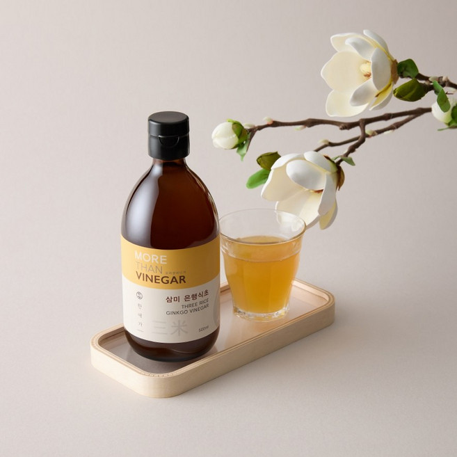 한애가 삼미 은행식초 | 3년 숙성 은행과 3가지 쌀로 빚은 천연발효식초 [원산지:국산(인천광역시 강화군)], 1개, 500ml