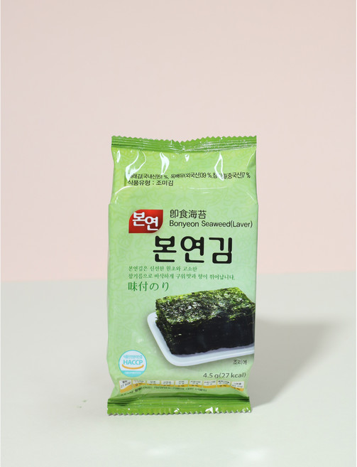HACCP 본연푸드 본연 도시락김 4.5g 조미김 선물세트, 본연 도시락 김 4.5g x 36봉