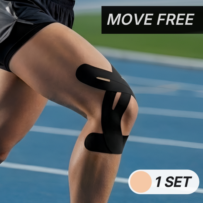 이지런 마라톤 무릎 테이핑 테이프 무릎보호대 스포츠 키네시오 근육테이프 러닝 축구 등산, 1세트