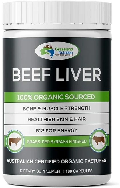 GRASSLAND NUTRITION 호주산 유기농 목초사육 소간 동결건조 180캡슐, 1개, 180정 - 쿠팡