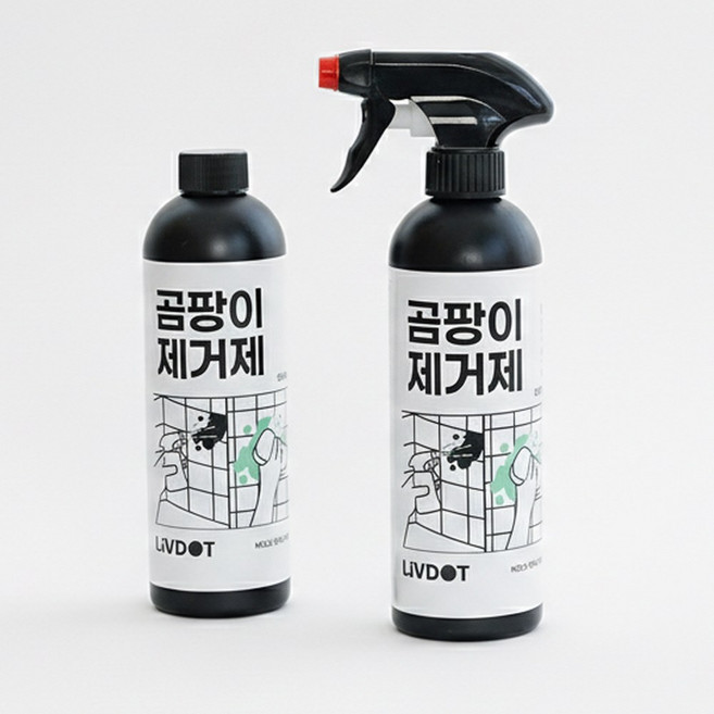 리브닷 초강력 뿌리는 거품형 곰팡이제거제, 2개, 500ml