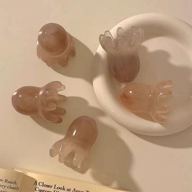 OKYAIOS 문어 두피괄사 마사지기 머리 승모근 마사지, 2개