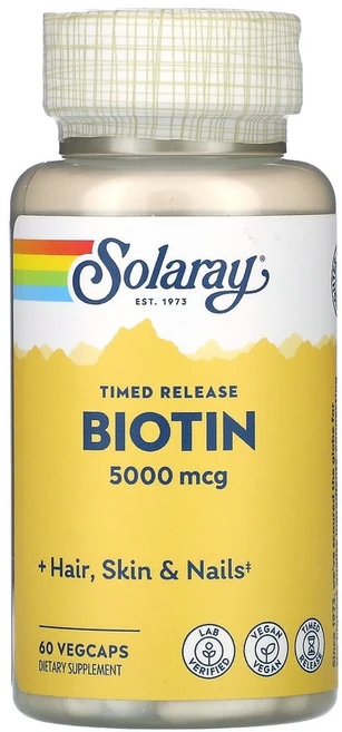 쏠라레이 비오틴 5000 mcg 60 베지 캡, 1개, 60정 - 쿠팡