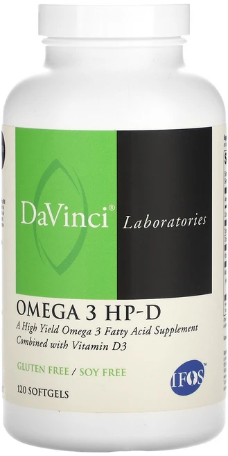 DaVinci Laboratories 오메가3 HP-D 소프트젤, 1개, 120정 - 쿠팡
