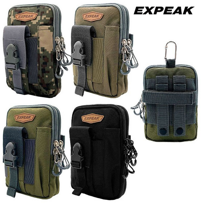 마스터베이스 엑스피크 몰리 서바이벌파우치 택티컬 밀리터리 핸드폰가방 폰파우치 보조가방, 블랙