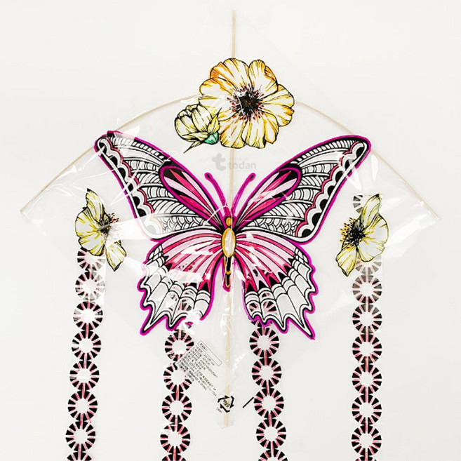 색칠하는 투명비닐 나비연 5개 연날리기 엄마표미술 어린이집 유치원 놀이학습 돌봄교실, 단품