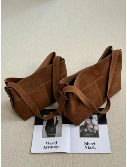 고급 소가죽 스웨이드 숄더백 토트백 크로스백 데일리 직장인 여성가방 연예인스타일