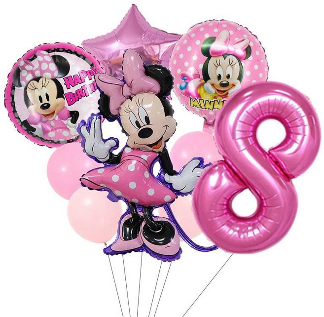 미키 미니 마우스 호일 풍선 생일 파티 크리스마스 장식 공기 샤워, 16. 1 set