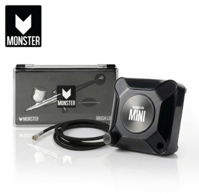 몬스터 미니 소형 콤프레샤 에어브러쉬 도색 패키지, 1개