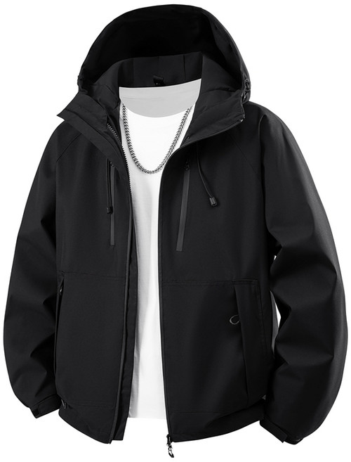 超強三防衝鋒衣：防風防水雨雪、秋冬薄款連帽外套，男生戶外機能登山服