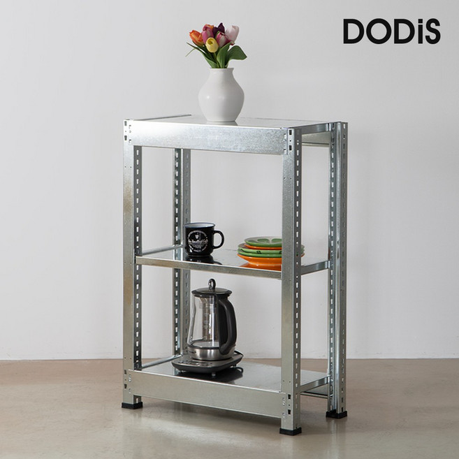 누들랙 3단 아연랙 경량랙 철제 메탈 선반 창고 앵글 9004501500, 선반(기본3단)600x300, 연결형(독립형필요) 기둥 1500