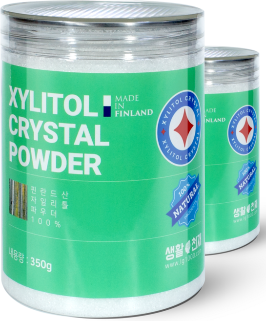 자일리톨 크리스탈 가루 분말 핀란드산 350g, 2개