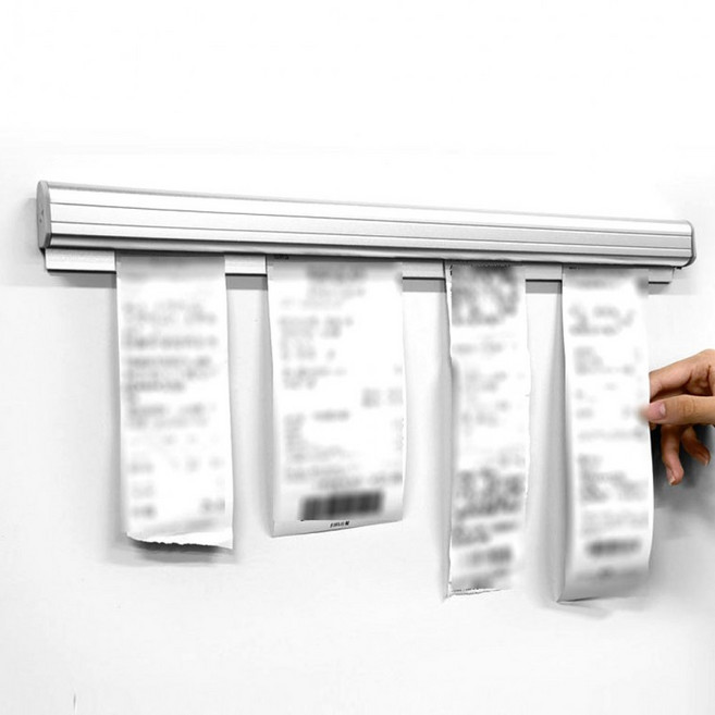 무타공 슬림형 실버 오더렉 식당 업소 사무실 빌지꽂이 주문서 영수증 꽂이 30cm에서 100cm까지, 슬림형 실버오더렉(100cm)