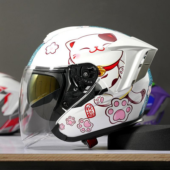 RSV 機車安全頭盔, R05 - 招財貓 - 藍