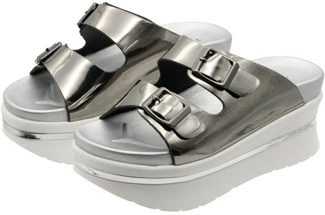 PKS모던버클통굽슬리퍼 여성 발편한 7cm 통굽 쿠션