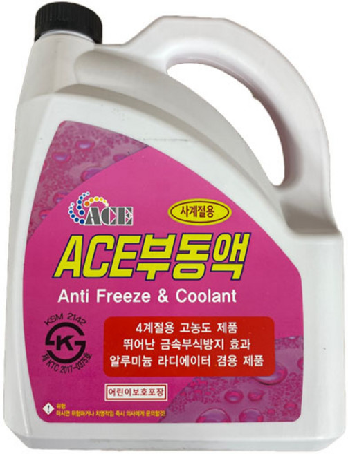 에이스 부동액 3L KS 적색, 1개, ACE 부동액_3L(적색)