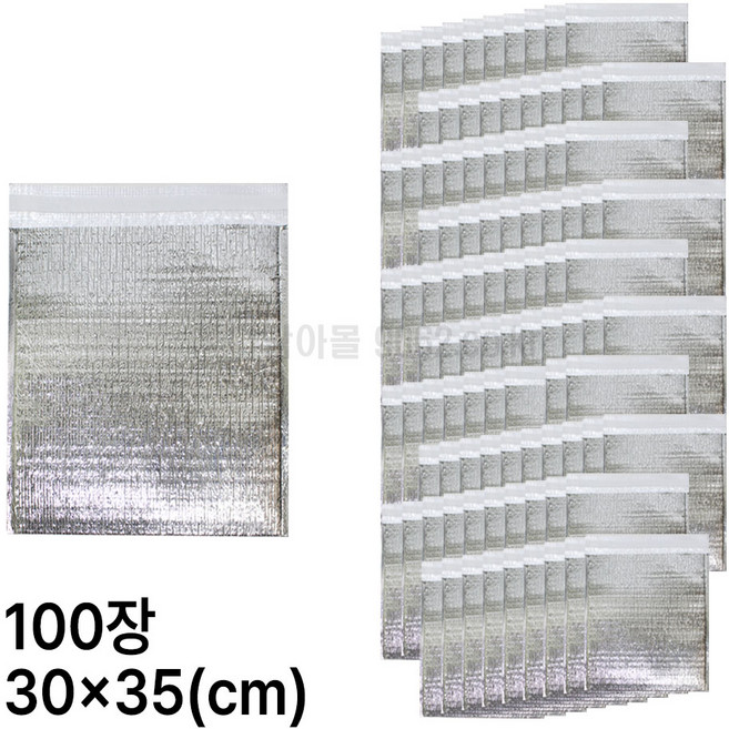 에스엔디몰 에스엔디몰 은박 보냉백 봉투 30x35 100개, 1세트