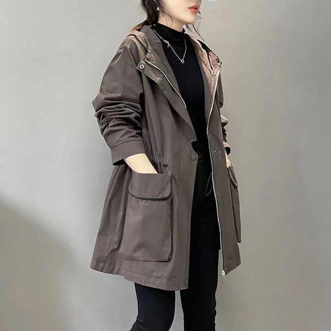 쩐쿠 여성 캐주얼 집업 후드 자켓 K0270