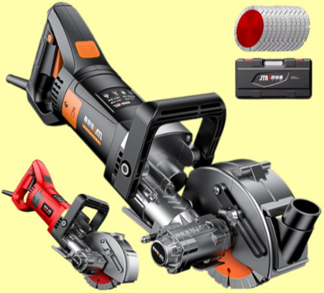 콘크리트 절단기 홈파기 고속 철근 컷팅기 도로 벽 시멘트 바닥 커터 공사 석재 공구리, 7980W (톱날5개), 5개