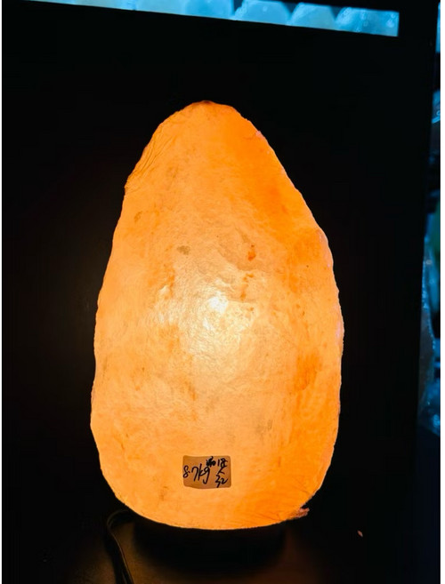 晶化鹽燈 8.7kg 命理招財黃光 堅硬明亮光明財神燈, 搭配開關電線