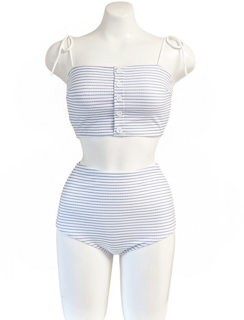 마린 스트라이트 블루SET 폴댄스 폴댄스의상 폴댄스웨어 폴웨어 비치웨어 여성 비키니 수영복 세트