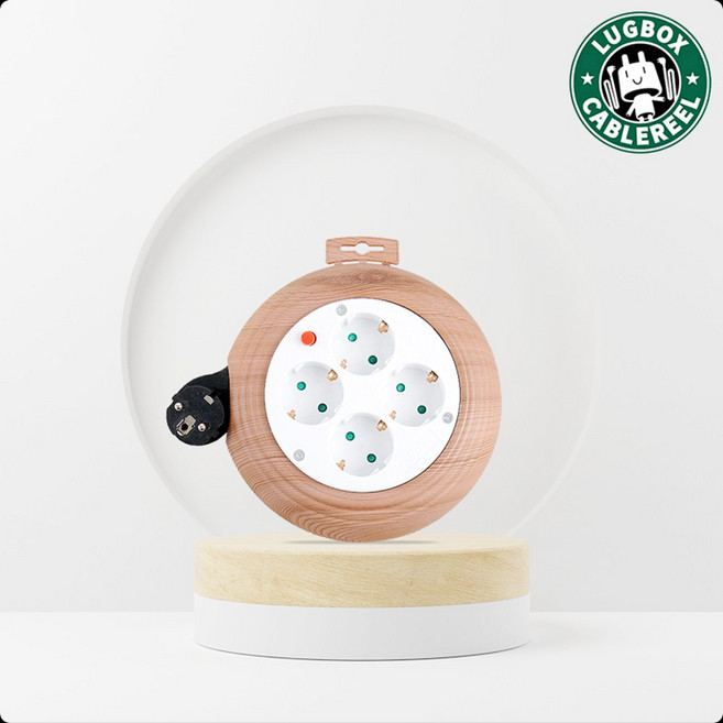 러그 3M 멀티릴선 4구 우드형 멀티탭 코드릴, 1개