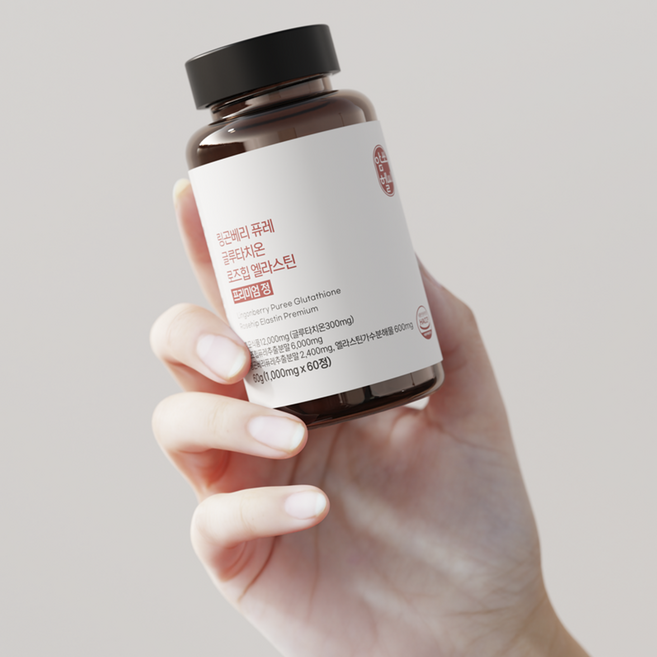 링곤베리 퓨레 글루타치온 로즈힙 엘라스틴 프리미엄 정, 1개