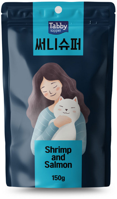 테비 써니슈퍼 쿠키 비스킷 고양이간식, 새우와 연어, 150g, 1개