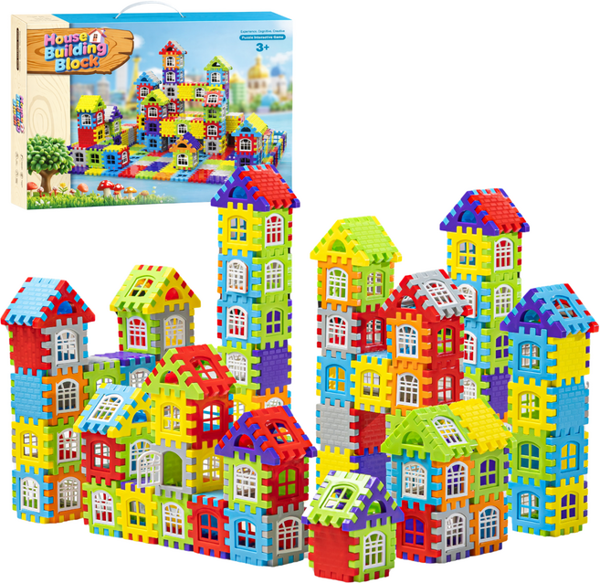 써니픽 빌딩 조립블럭 블럭놀이 어린이 장난감 블록 156pcs KC인증, 1개, Multicolor