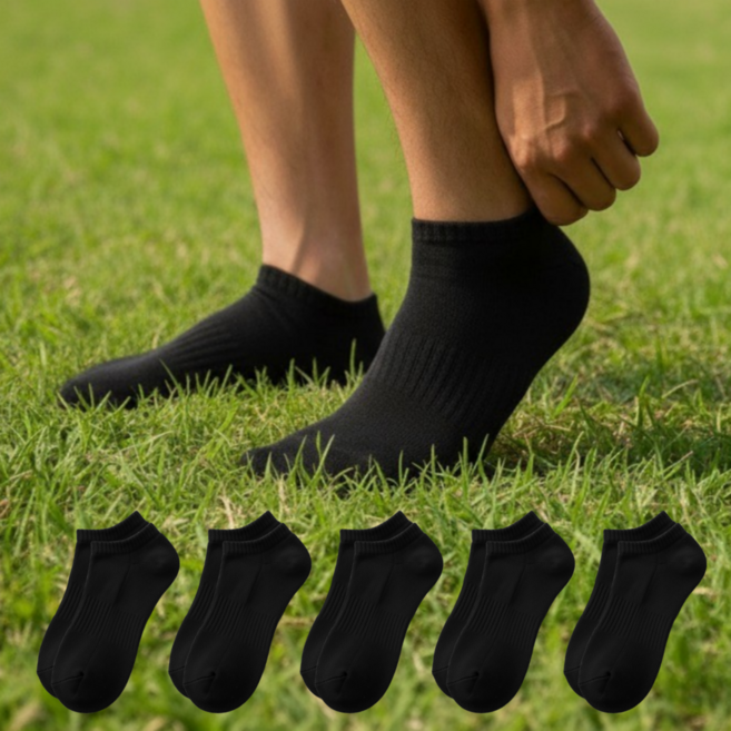 남성 두꺼운 스포츠양말 이중쿠션 러닝 등산 단목 5켤레