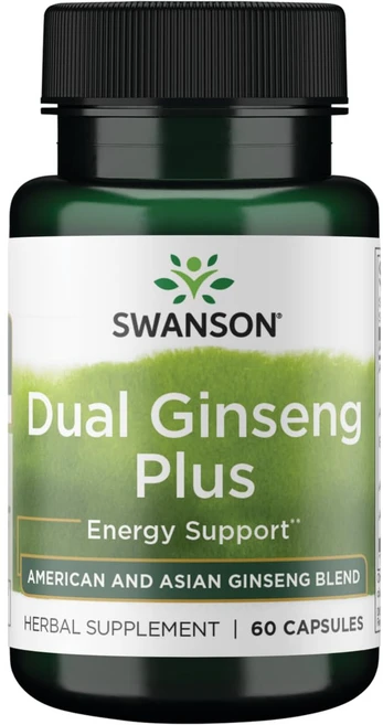 스완슨 듀얼 인삼 플러스 60 캡슐 Swanson Dual Ginseng Plus 60 Capsules, 1개, 60정 - 쿠팡
