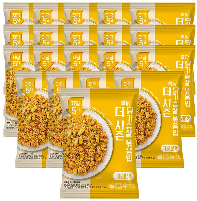 흑닭 더 시즌 닭가슴살 볶음밥 카레맛 저당볶음밥 200g, 20개