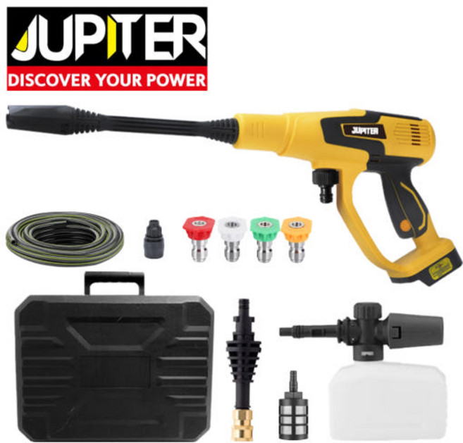 주피터 충전 고압세차기 무선 18V 고압세척기 디월트 호환 휴대용 베어툴, 1개