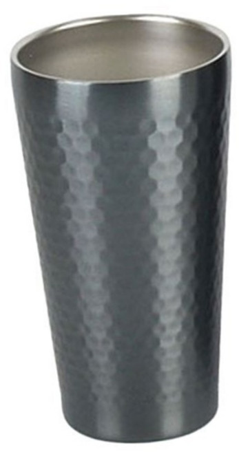 이중진공 스테인리스컵 블랙 벌집무늬 물잔 350ml