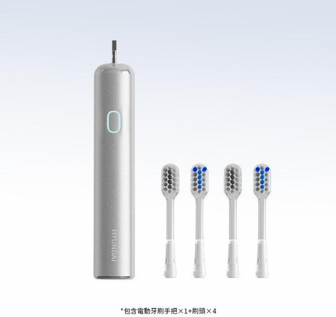新款聲波電動牙刷 掃震一體 防水軟毛 自動充電 三種模式 1200mAh電池 60天續航 IPX8, 銀色, 1個, 如圖所示