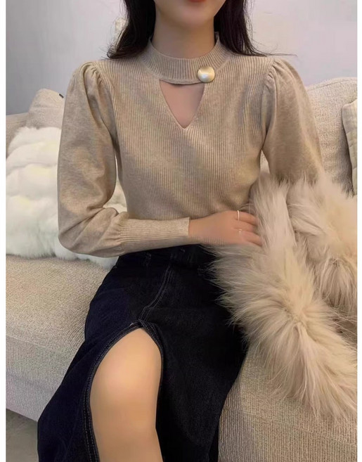 셀리즈로 반폴라 니트 이너웨어 봄 가을 유니크 슬림핏 니트