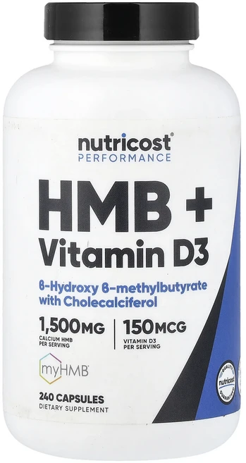 Nutricost 운동 능력 HMB + 비타민D3 캡슐 240정, 1개 - 쿠팡